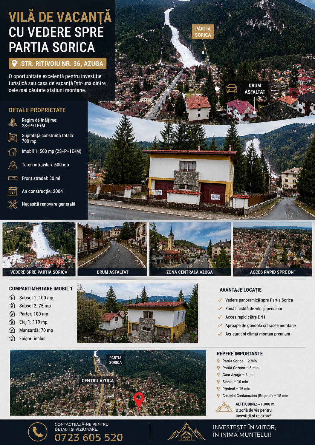 poza AZUGA VILA DE VACANTA CU VEDERE PE PARTIA SORICA- NECESITA RENOVARE