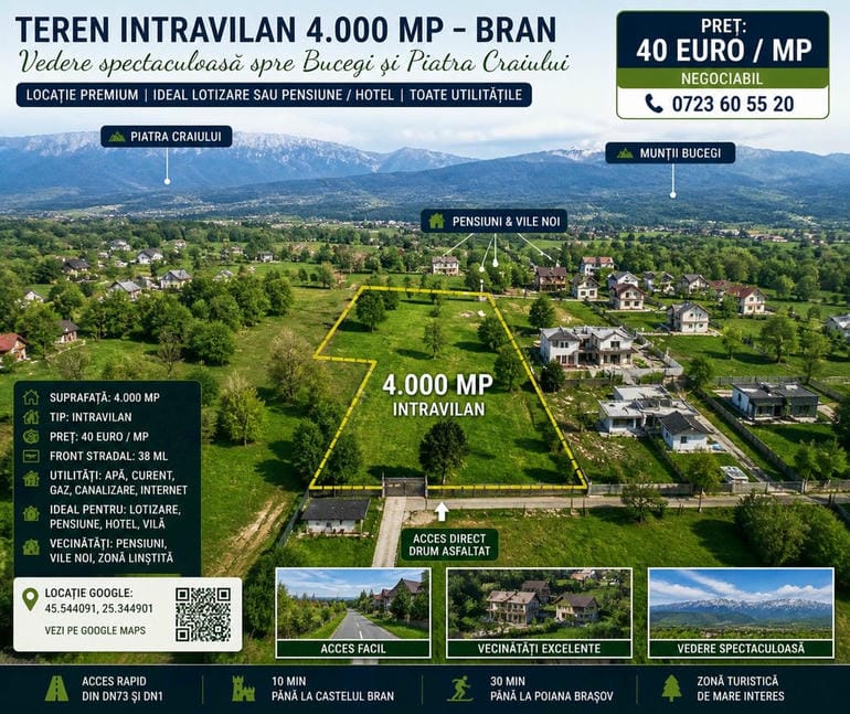 poza BRAN,  PREDELUT -  Teren 4,000 mp