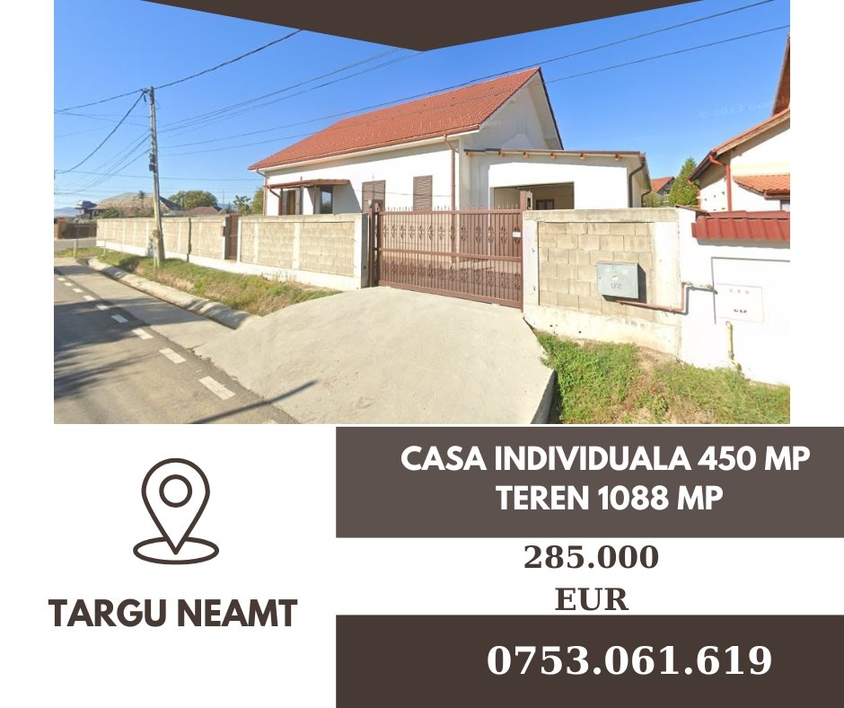 poza CASA INDIVIDUALA 450 mp + TEREN 1088 mp - Targu Neamt