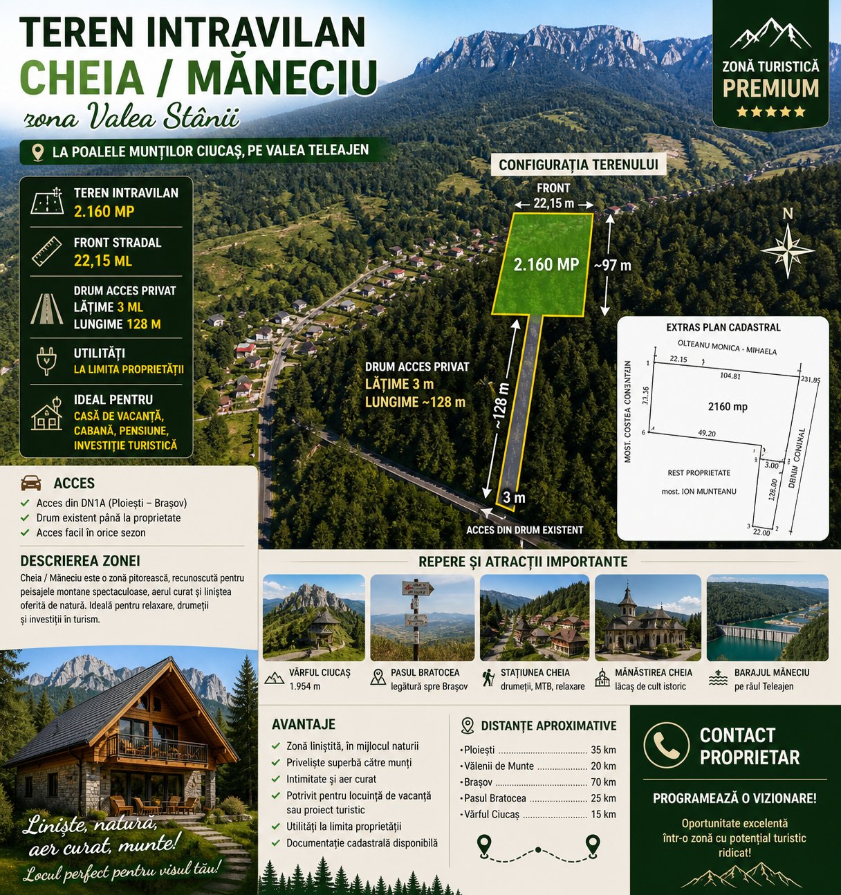 poza Cheia Maneciu, zona Valea Stanii, Teren intravilan 2,160 mp