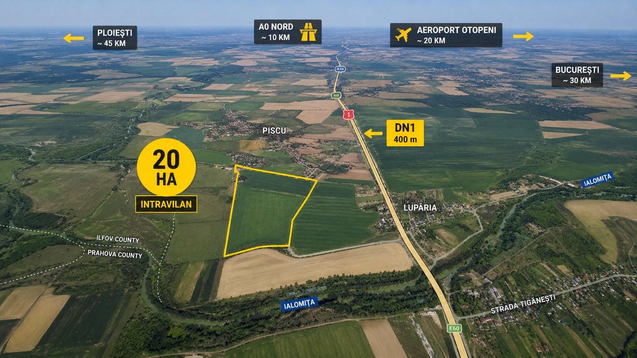 poza Ciolpani-Ilfov, Teren intravilan-20 ha