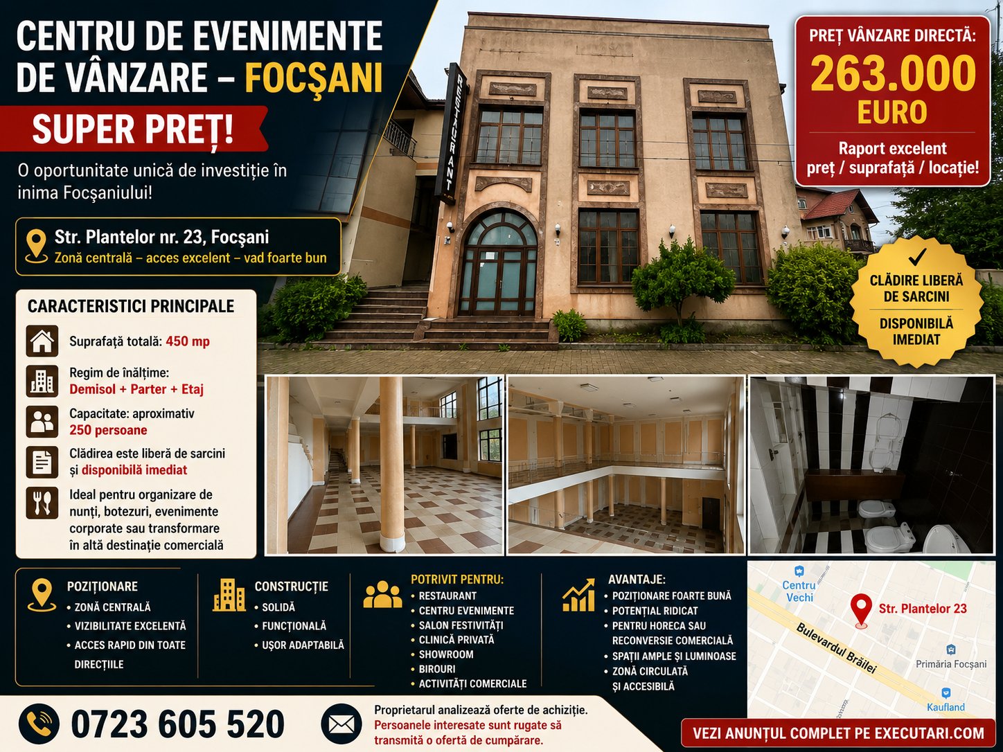 poza FOCSANI - Centru evenimente 450 MP- Central Bd. Brailei
