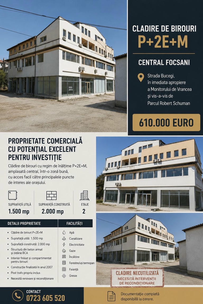 poza FOCSANI SPATIU COMERCIAL 1,500  CENTRAL