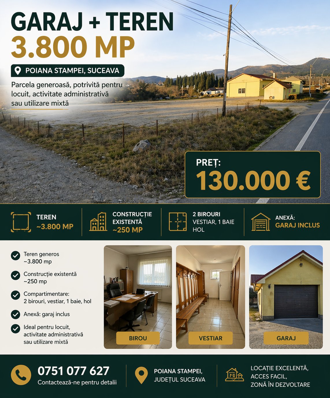 poza Birouri + Teren 3800mp, Poiana Stampei, Suceava