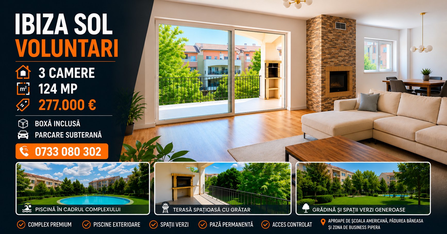 poza IBIZA SOL - Apartament - 3 camere - 124 mp [ boxa si loc parcare ]