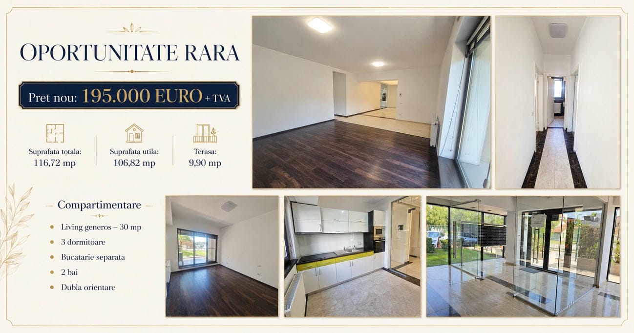 poza OCAZIE --- Apartament 4 camere 117 mp - GreenVista - PIPERA