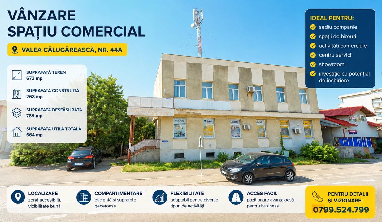 poza Spatiu comercial 789 mp + Teren 672 mp - Valea Calugareasca
