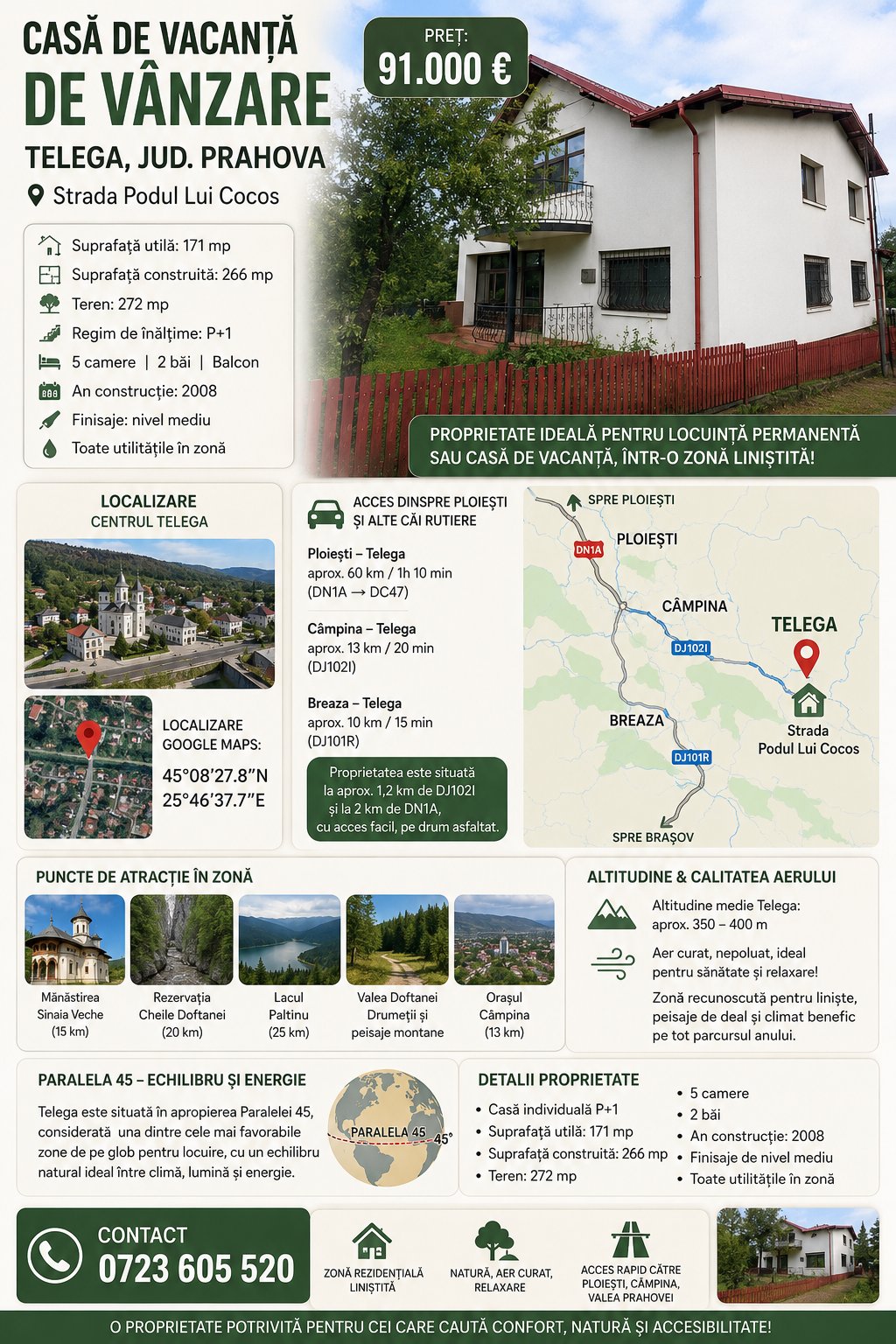 poza Telega, Casa de  Vacanta, Strada Podul Lui Cocos