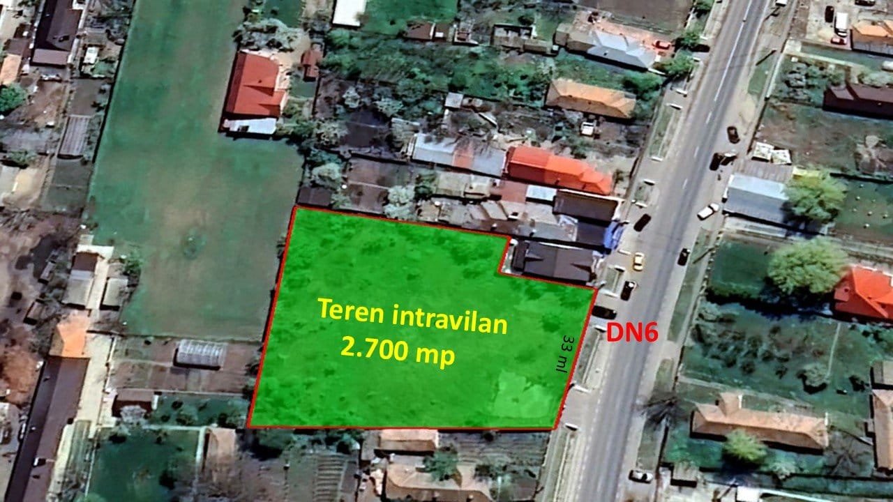 poza Teren intravilan 2.700 mp | Front 33 ml DN6 | Nanov - Alexandria