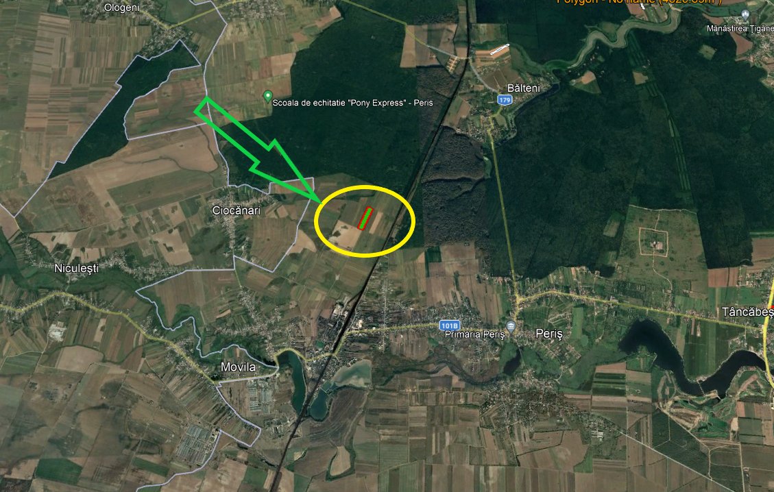 poza Teren intravilan 33.400 mp Peris - Ilfov