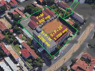 Constructii administrative 5.500 mp si teren 4.700 mp Sector 5